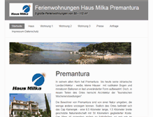 Tablet Screenshot of premantura-istrien.de